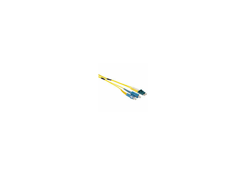 ACT 10 meter Singlemode 9/125 OS2 duplex ruggedized fiber kabel met LC en SC connectoren