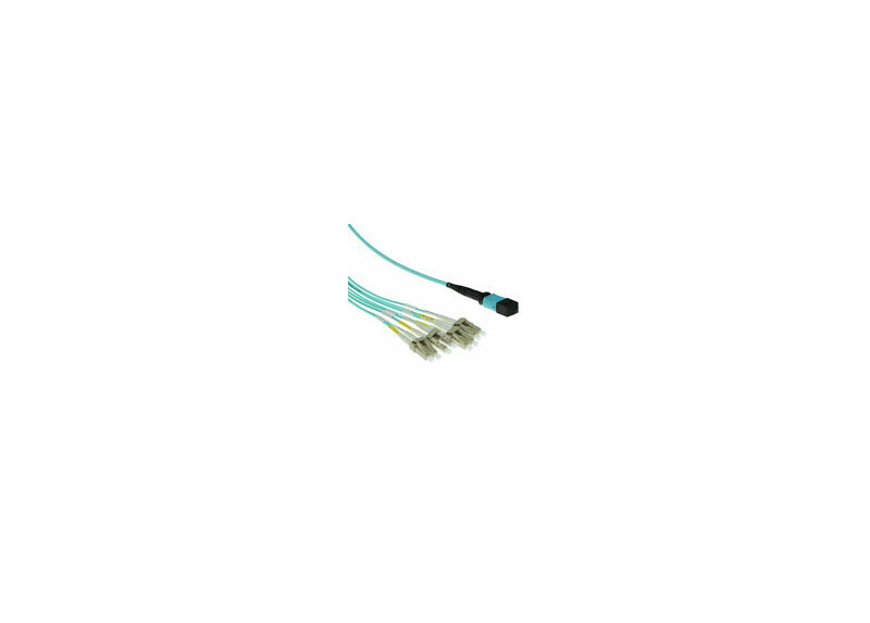 ACT 2 meter Multimode 50/125 OM3 fanout patchkabel 1 X MTP female - 4 X LC duplex 8 vezels