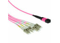 ACT 1 meter Multimode 50/125 OM4 fanout patchkabel 1 X MTP female - 4 X LC duplex 8 vezels