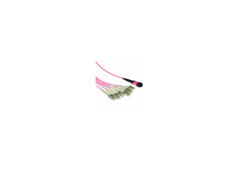 ACT 1 meter Multimode 50/125 OM4 fanout patchkabel 1 X MTP female - 6 X LC duplex 12 vezels