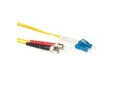 ACT 20 meter LSZH Singlemode 9/125 OS2  glasvezel patchkabel duplex met LC en ST connectoren