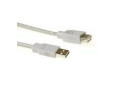 ACT USB 2.0 A male - USB A female ivoor  0,50 m