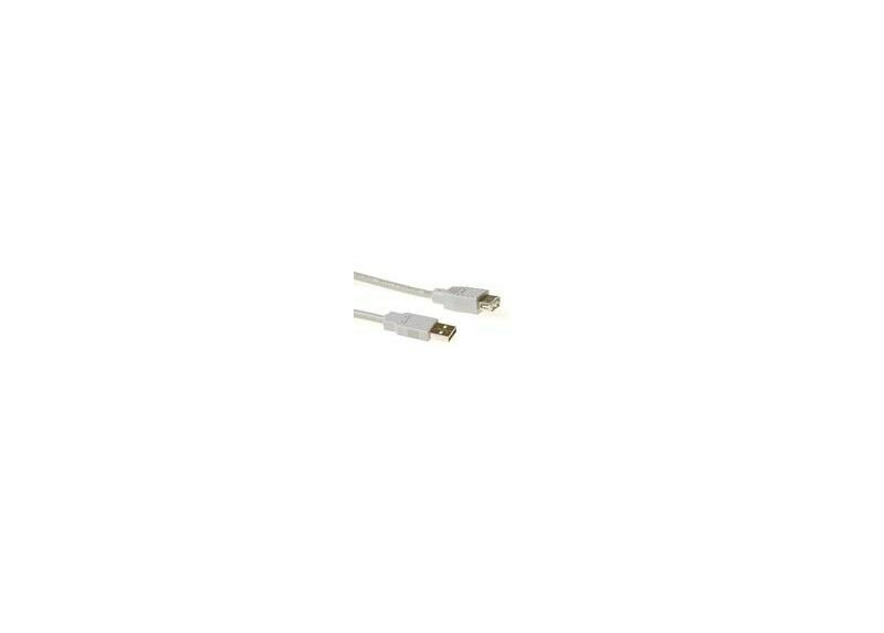 ACT USB 2.0 A male - USB A female ivoor  1,00 m