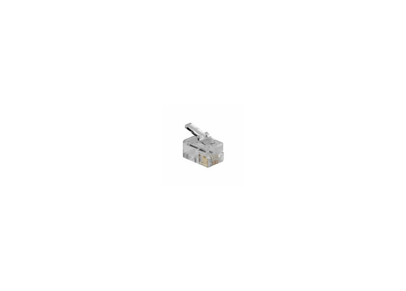 ACT RJ10 (4P/4C) modulaire connector voor platte kabel