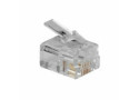 ACT RJ11 (6P/4C)  modulaire connector voor ronde kabel met massieve aders