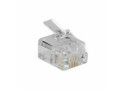 ACT RJ11 (6P/4C) modulaire connector voor ronde kabel met soepele aders