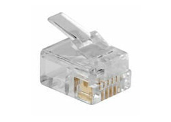 ACT RJ12 (6P/6C) modulaire connector voor platte kabel