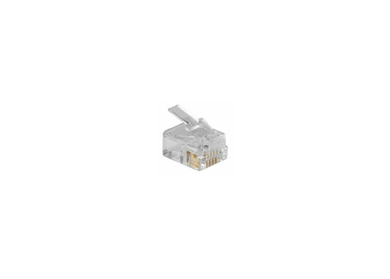 ACT RJ12 (6P/6C) modulaire connector voor platte kabel