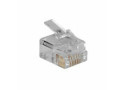 ACT RJ12 (6P/6C) modulaire connector voor ronde kabel met soepele aders