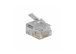 ACT RJ12 (6P/6C) modulaire connector voor ronde kabel met soepele aders