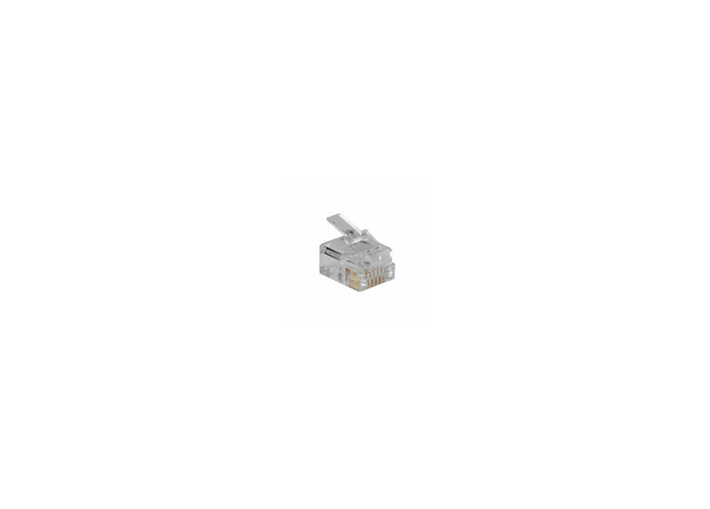 ACT RJ12 (6P/6C) modulaire connector voor ronde kabel met soepele aders