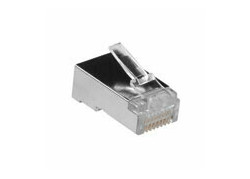 ACT RJ45 (8P/8C)  afgeschermde modulaire connector voor ronde kabel met masssieve aders