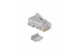 ACT RJ45 (8P/8C) CAT5E modulaire connector voor ronde kabel met massieve of soepele aders