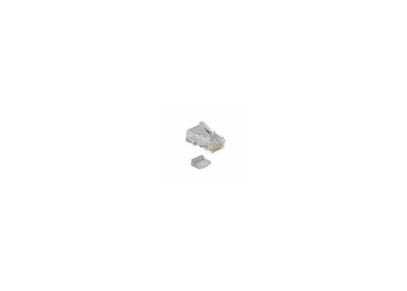 ACT RJ45 (8P/8C) CAT5E modulaire connector voor ronde kabel met massieve of soepele aders