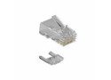 ACT RJ45 (8P/8C) CAT6 modulaire connector voor ronde kabel met massieve of soepele aders