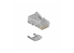 ACT RJ45 (8P/8C) CAT6 modulaire connector voor ronde kabel met massieve of soepele aders