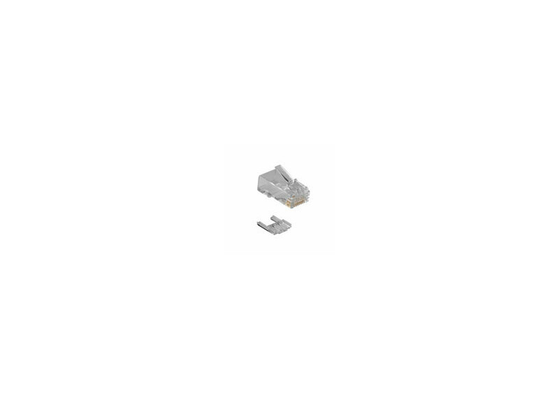 ACT RJ45 (8P/8C) CAT6 modulaire connector voor ronde kabel met massieve of soepele aders