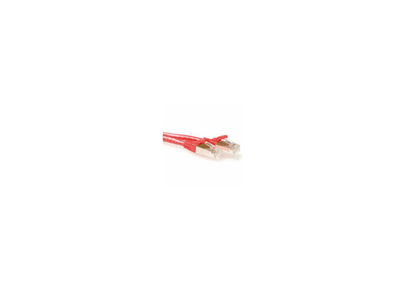 ACT Rode 0,5 meter LSZH SFTP CAT6A patchkabel snagless met RJ45 connectoren