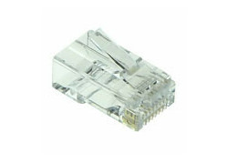 ACT RJ45 (8P/8C) CAT6 easyconnect unshielded modulaire doorsteek connector voor ronde kabel met massieve of soepele aders