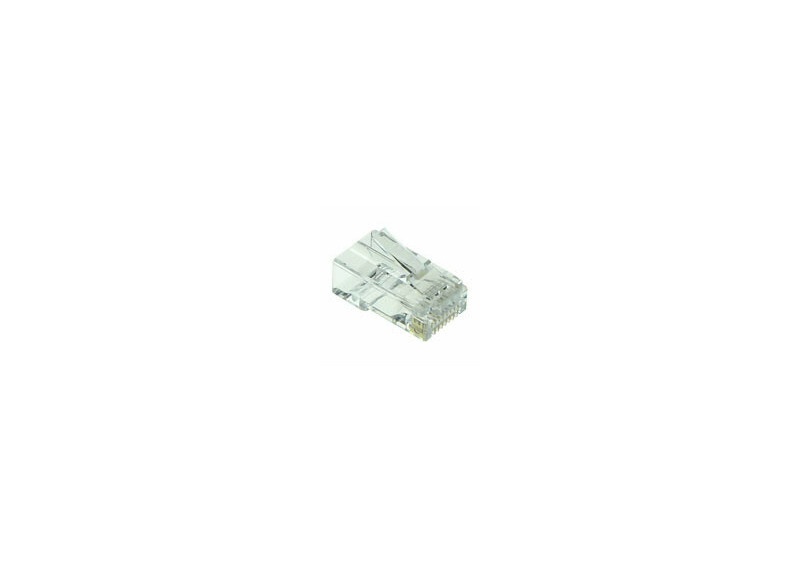 ACT RJ45 (8P/8C) CAT6 easyconnect unshielded modulaire doorsteek connector voor ronde kabel met massieve of soepele aders