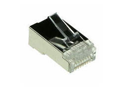 ACT RJ45 (8P/8C) CAT6 easyconnect shielded modulaire doorsteek connector voor ronde kabel met massieve of soepele aders