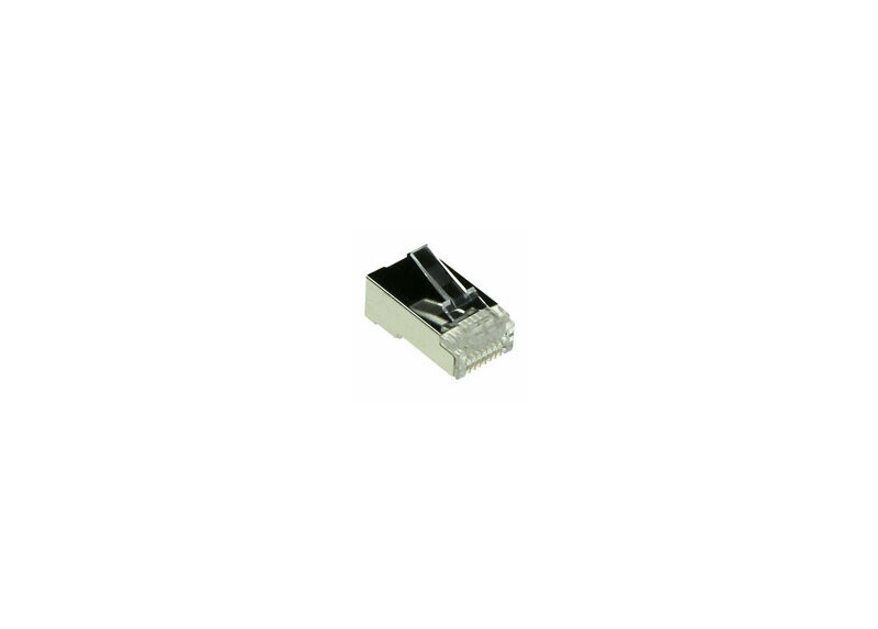 ACT RJ45 (8P/8C) CAT6 easyconnect shielded modulaire doorsteek connector voor ronde kabel met massieve of soepele aders