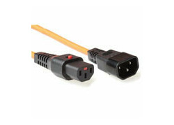 ACT Netsnoer C13 IEC Lock - C14 oranje 1 m, PC938