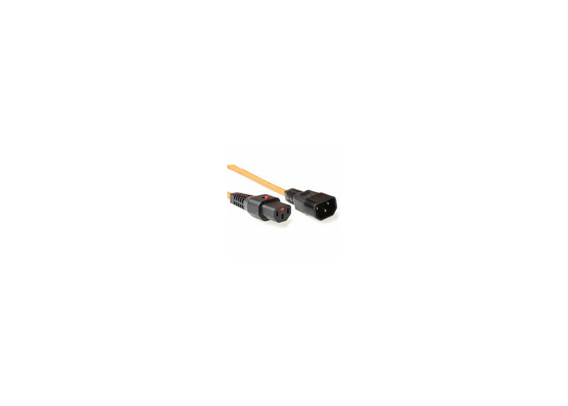 ACT Netsnoer C13 IEC Lock - C14 oranje 1 m, PC938