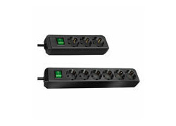 Brennenstuhl Eco-Line, stekkerdoos, 6 sockets, 1.5m, zwart, met schakelaar