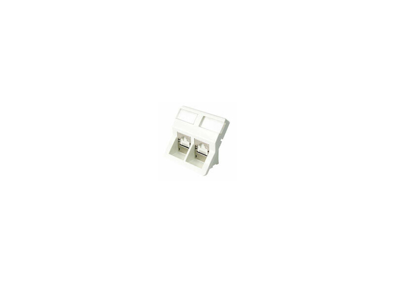 Molex Molex PowerCAT 6 UTP 2 x RJ45 inbouw module , beige, 50 x 50 mm