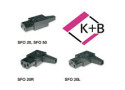 MPE-Garry C13 Power connector female haaks met kabelinvoer links