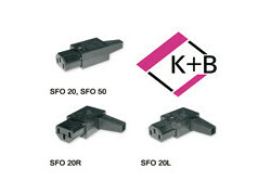 MPE-Garry C13 Power connector female haaks met kabelinvoer rechts