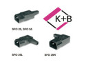 MPE-Garry C14 Power connector male haaks met kabelinvoer links