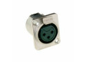 Amphenol 3 polige XLR chassisdeel female in type D