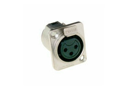 Amphenol 3 polige XLR chassisdeel female in type D