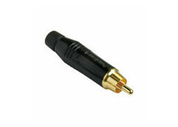 Amphenol RCA Connector male in het zwart