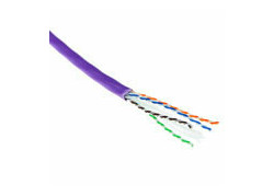 ACT Cat 6A U/UTP massieve installatiekabel, LSZH, CPR euroklasse ECA, 23AWG, violet 305 meter