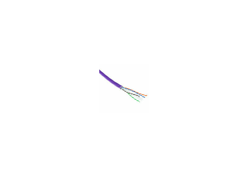 ACT Cat 6A U/UTP massieve installatiekabel, LSZH, CPR euroklasse ECA, 23AWG, violet 305 meter