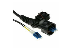 ACT 10 meter singlemode 9/125 OS2 duplex fiber patch kabel met LC en IP67 LC connectoren