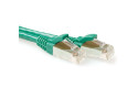 ACT Groene 0,5 meter LSZH SFTP CAT6A patchkabel snagless met RJ45 connectoren