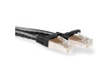 ACT Zwarte 0,5 meter LSZH SFTP CAT6A patchkabel snagless met RJ45 connectoren