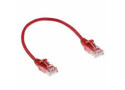 ACT Rode 0.5 meter LSZH U/UTP CAT6 datacenter slimline patchkabel snagless met RJ45 connectoren