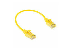 ACT Gele 0.5 meter LSZH U/UTP CAT6 datacenter slimline patchkabel snagless met RJ45 connectoren