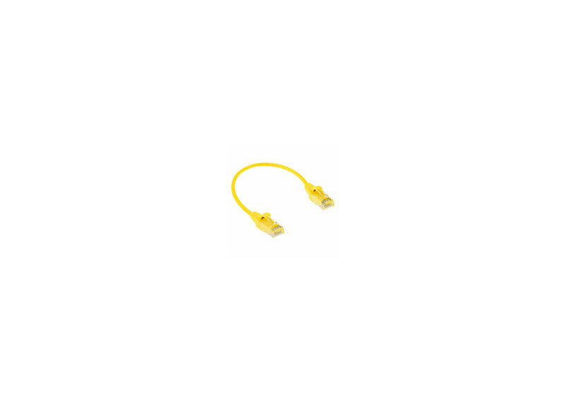 ACT Gele 0.5 meter LSZH U/UTP CAT6 datacenter slimline patchkabel snagless met RJ45 connectoren