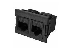 Plenty 2 poorts CAT6 module voor desktop power distribution unit