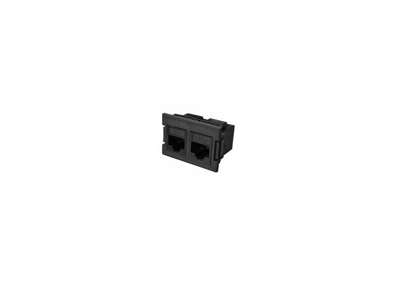 Plenty 2 poorts CAT6 module voor desktop power distribution unit