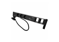 Plenty Prolink Desktop PDU 3x Type F with 2x USB charger and 2x empty module