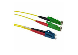 ACT 0,5 meter LSZH Singlemode 9/125 OS2  glasvezel patchkabel duplex met E2000/APC en LC/UPC connectoren