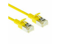 ACT Gele 0,5 meter LSZH U/FTP CAT6A datacenter slimline patchkabel snagless met RJ45 connectoren