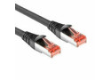 ACT Zwarte 0,5 meter PVC U/FTP CAT6A high flexibility tangle-free patchkabel snagless met RJ45 connectoren